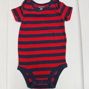 Carter's Navy and Red Striped Baby Bodysuit